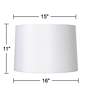 5_Springcrest Marlee White Polyester Drum Lamp Shade 15x16x11 (Spider) more views