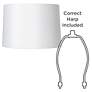 6_Springcrest Marlee White Polyester Drum Lamp Shade 15x16x11 (Spider) more views