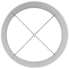 Image4 of Springcrest Marlee White Ribbon Trim Tapered Drum Shade 15x16x11 (Spider) more views
