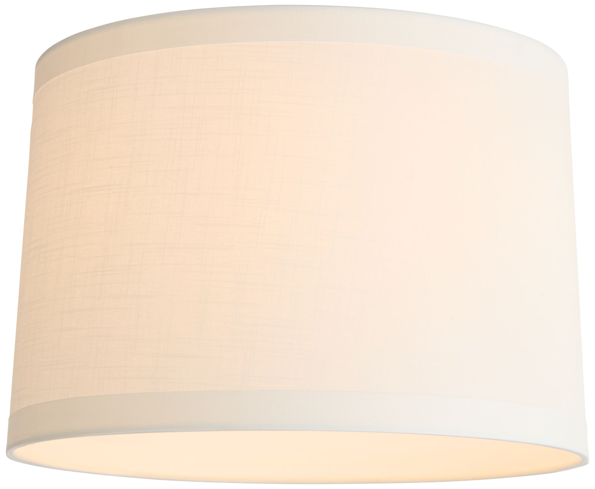 Springcrest Marlee White Ribbon Trim Tapered Drum Shade 15x16x11 (Spider)