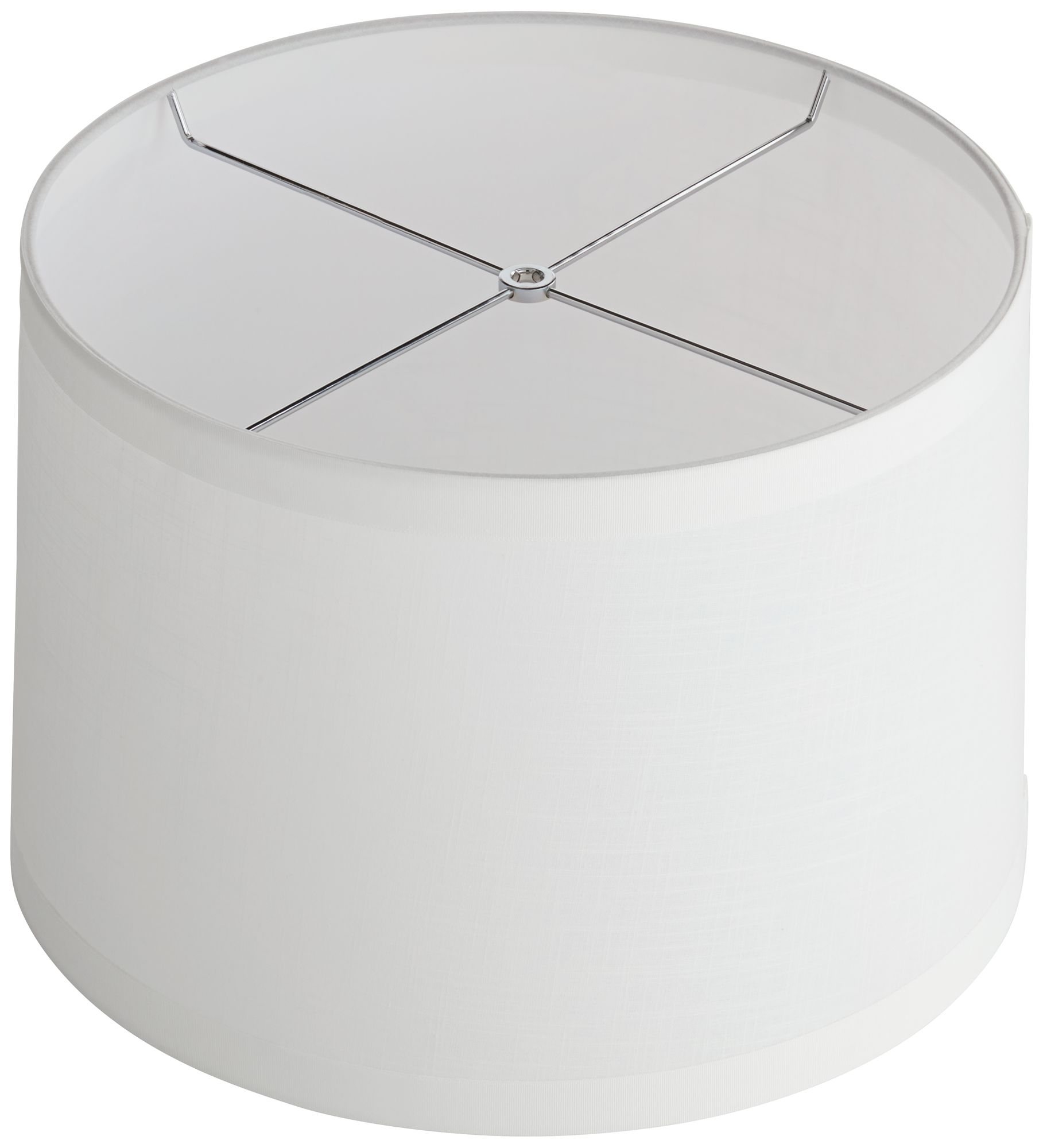 Springcrest Marlee White Ribbon Trim Tapered Drum Shade 15x16x11 (Spider)