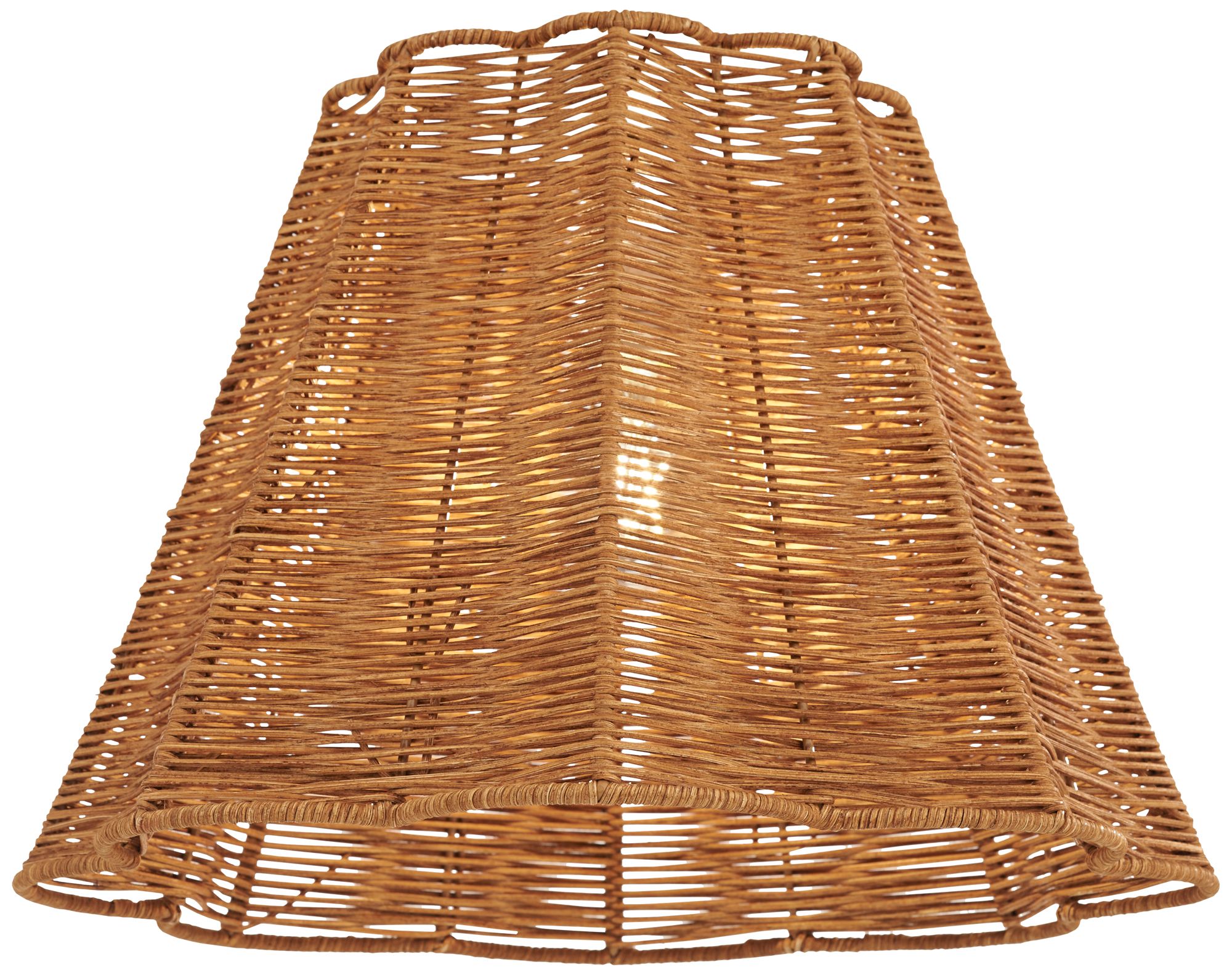 Image 3 Springcrest Maurice Natural Dark Rattan Lamp Shade by Springcrest 8x16x11 more views