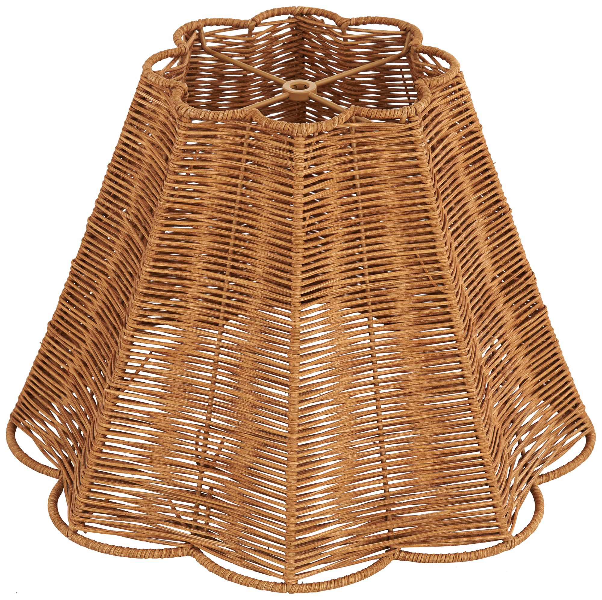 Image 4 Springcrest Maurice Natural Dark Rattan Lamp Shade by Springcrest 8x16x11 more views