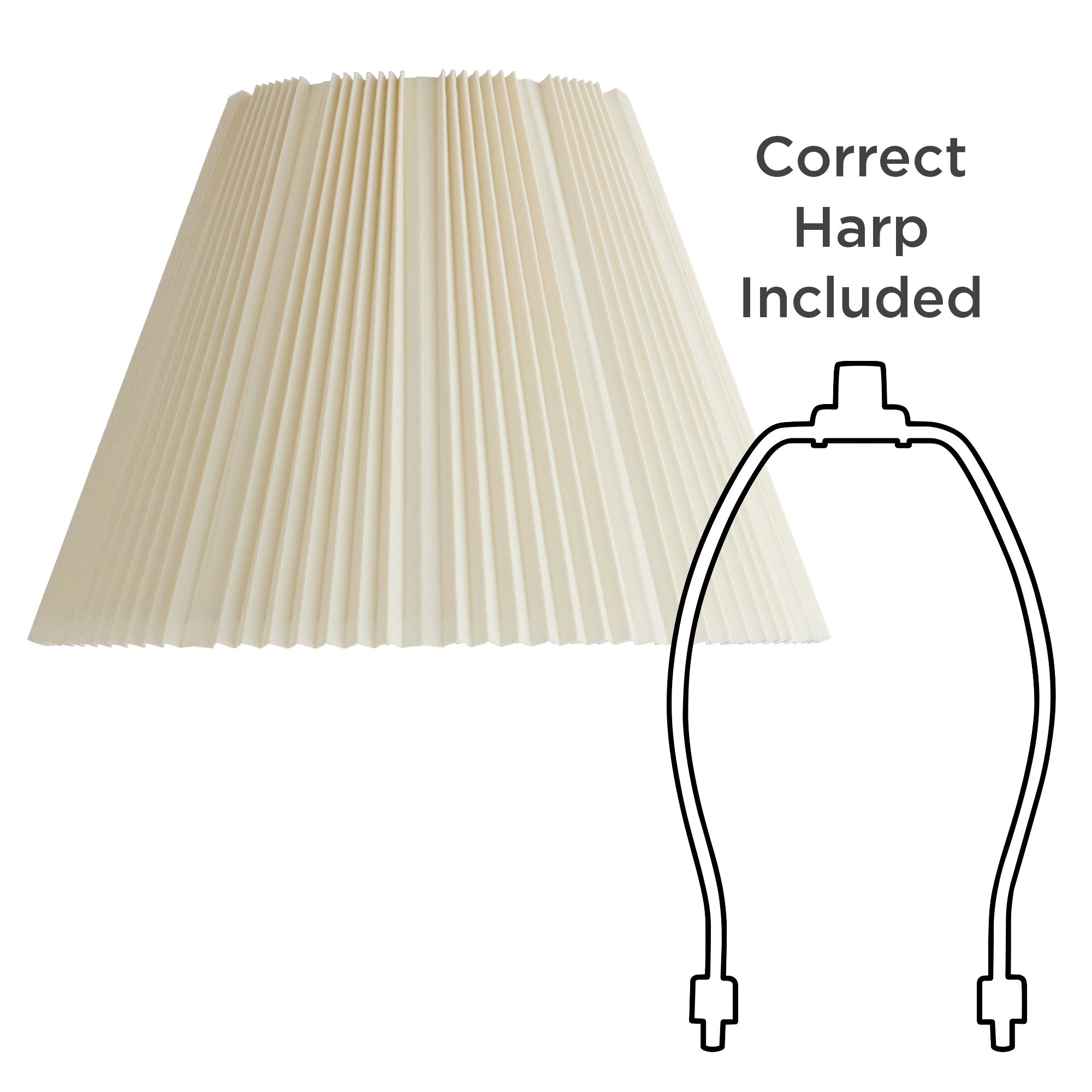 Springcrest Mavin Off-White Knife Pleated Lamp Shade 9x17x12.25 (Spider)