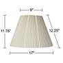 5_Springcrest Mavin Off-White Knife Pleated Lamp Shade 9x17x12.25 (Spider) more views