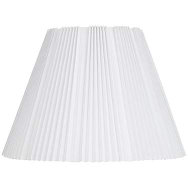 Springcrest Mavin White Linen Knife Pleated Lamp Shade 9x17x12.25 (Spider)