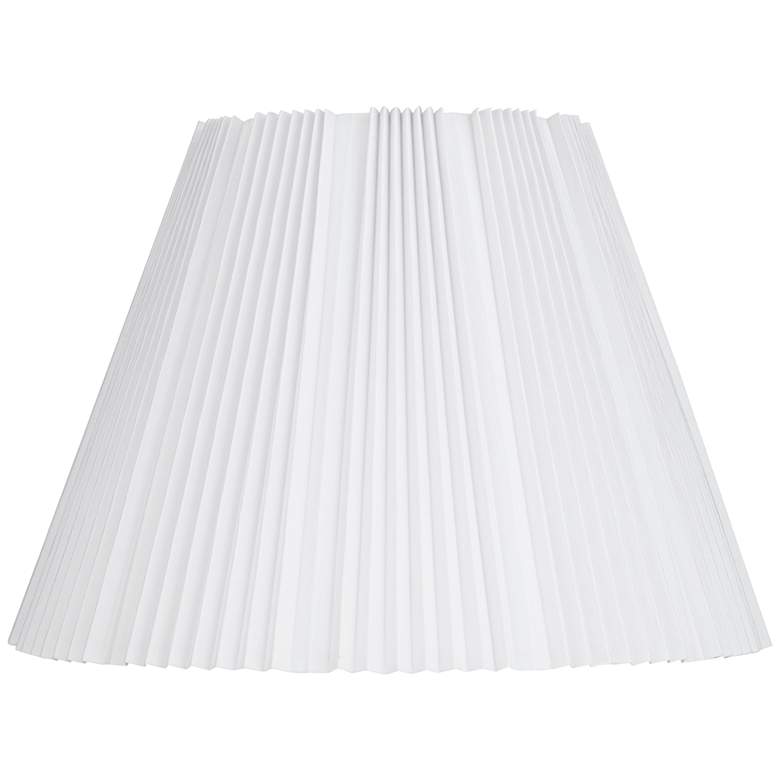 Image 1 Springcrest Mavin White Linen Knife Pleated Lamp Shade 9x17x12.25 (Spider)