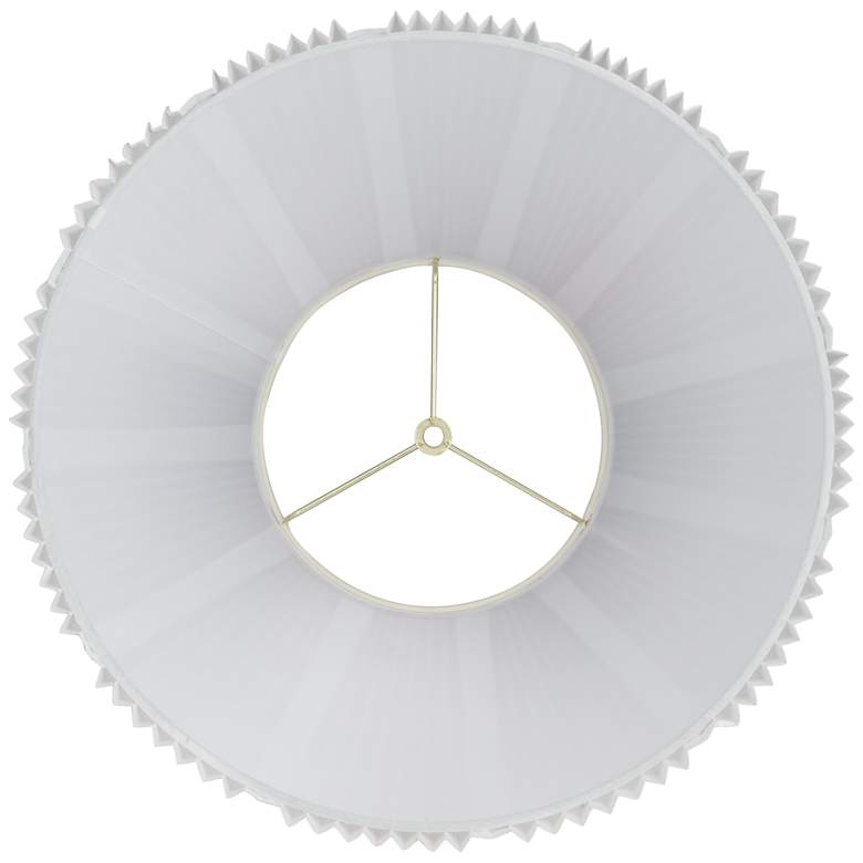 Image 5 Springcrest Mavin White Linen Knife Pleated Lamp Shade 9x17x12.25 (Spider) more views