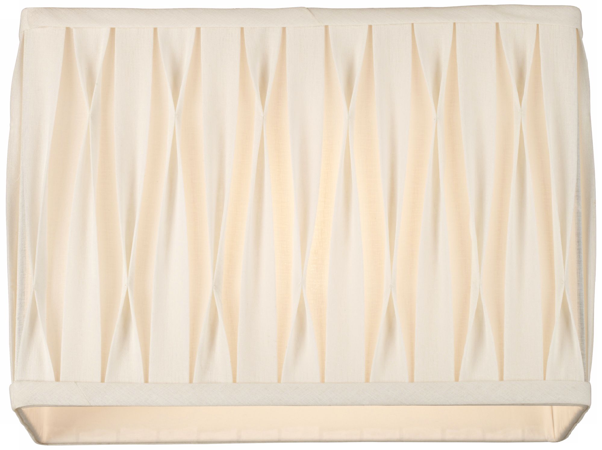 Image 3 Springcrest Maybell White Pleat Rectangle Shade 14/7x14/7x10 (Spider) more views