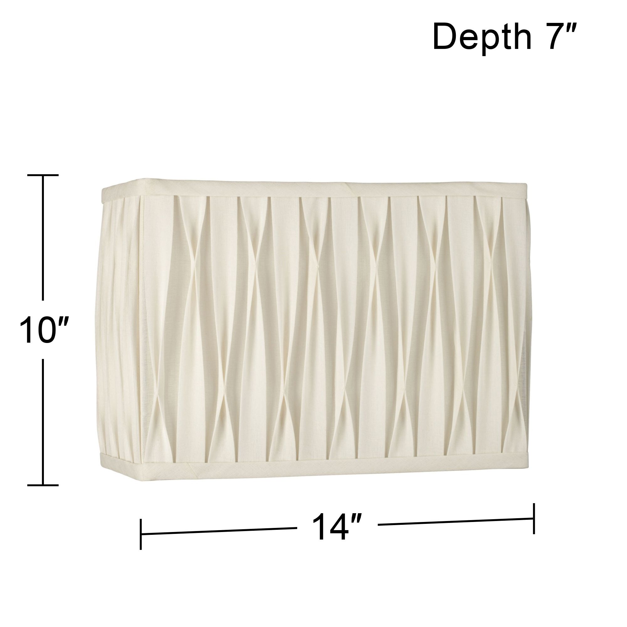 Image 5 Springcrest Maybell White Pleat Rectangle Shade 14/7x14/7x10 (Spider) more views