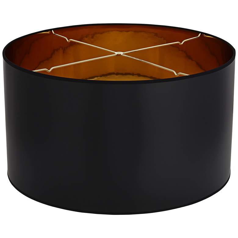 Image 5 Springcrest McKay Black Hardback Drum Lamp Shade 25x25x14 (Spider) more views