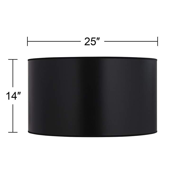 Image 7 Springcrest McKay Black Hardback Drum Lamp Shade 25x25x14 (Spider) more views