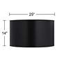 7_Springcrest McKay Black Hardback Drum Lamp Shade 25x25x14 (Spider) more views