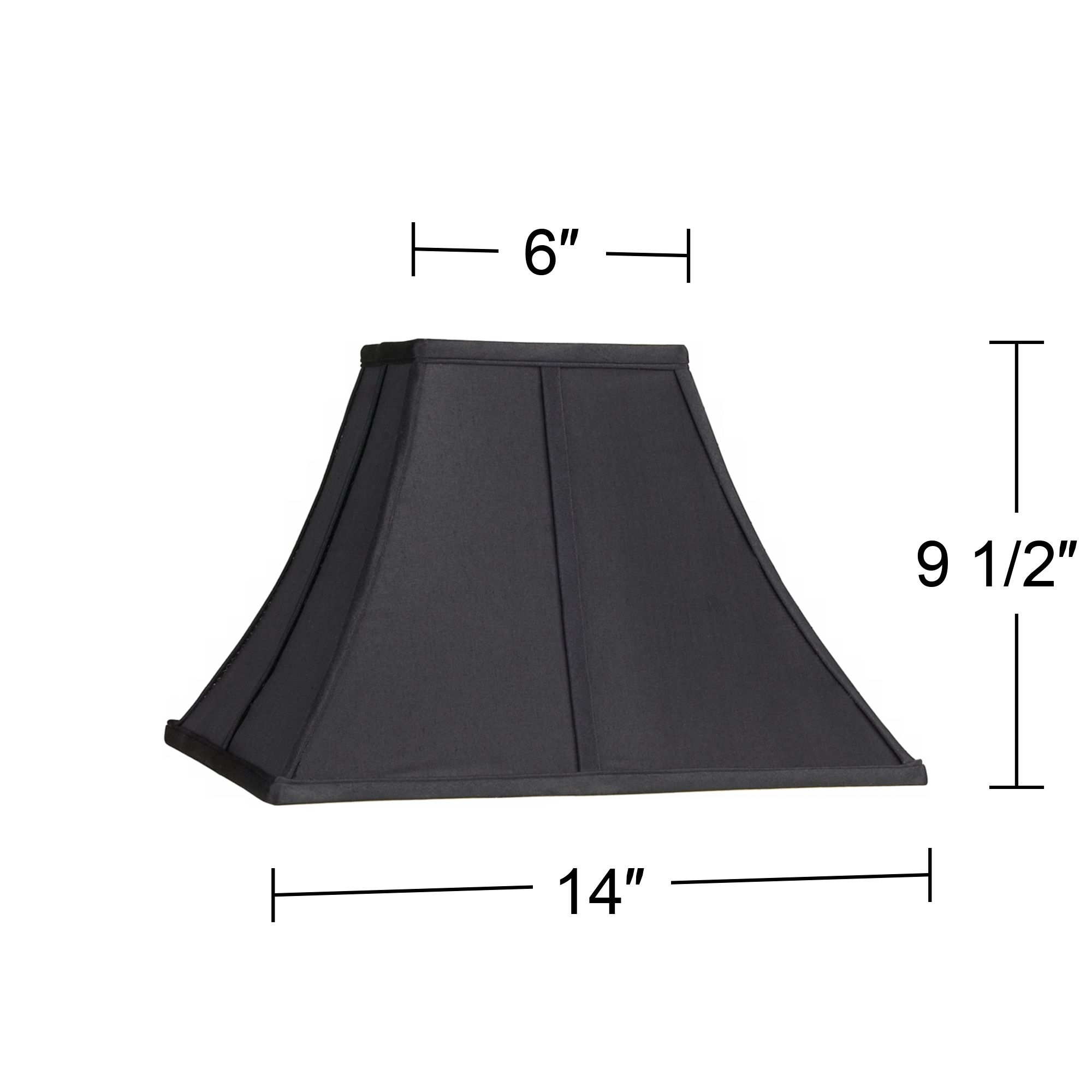 Image 5 Springcrest Merle Square Curved Black Lamp Shade 6x14x9 1/2 (Spider) more views
