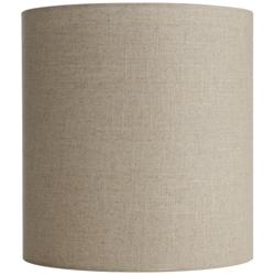 Springcrest Meryl Oatmeal Linen Tall Drum Shade 14x14x15 (Spider)