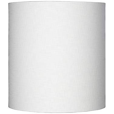 Springcrest Meryl White Tall Linen Drum Shade 14x14x15 (Spider)