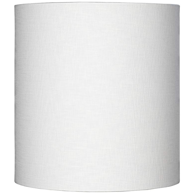 Image 1 Springcrest Meryl White Tall Linen Drum Shade 14x14x15 (Spider)