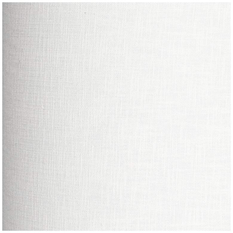 Image 2 Springcrest Meryl White Tall Linen Drum Shade 14x14x15 (Spider) more views