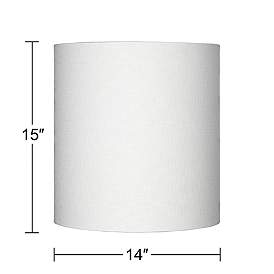 Image5 of Springcrest Meryl White Tall Linen Drum Shade 14x14x15 (Spider) more views