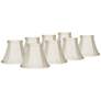 1_Springcrest Mimi Cream Fabric Bell Shades 3x6x5x5 (Clip-On) Set of 8