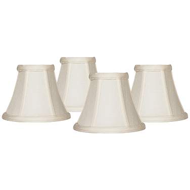 Springcrest Mimi Off-White Fabric Bell Shades 3x6x5x5 (Clip-On) Set of 4