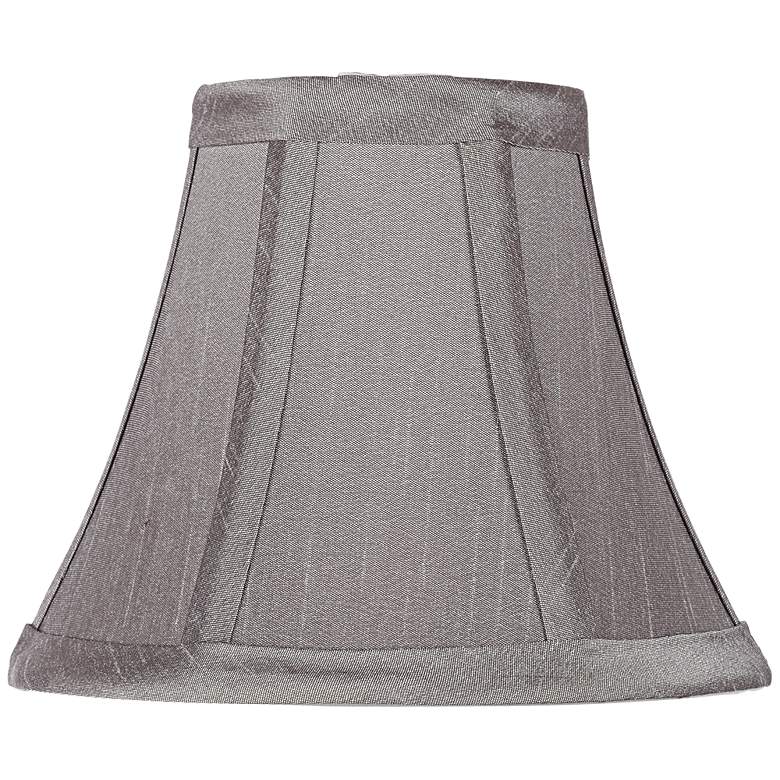 Image 1 Springcrest Mimi Pewter Gray Bell Lamp Shade 3x6x5 (Clip-On)