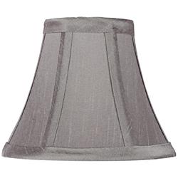Springcrest Mimi Pewter Gray Bell Lamp Shade 3x6x5 (Clip-On)