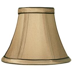 Springcrest Mimi Tan and Brown Bell Chandelier Clip Shade 3x6x5 (Clip-On)