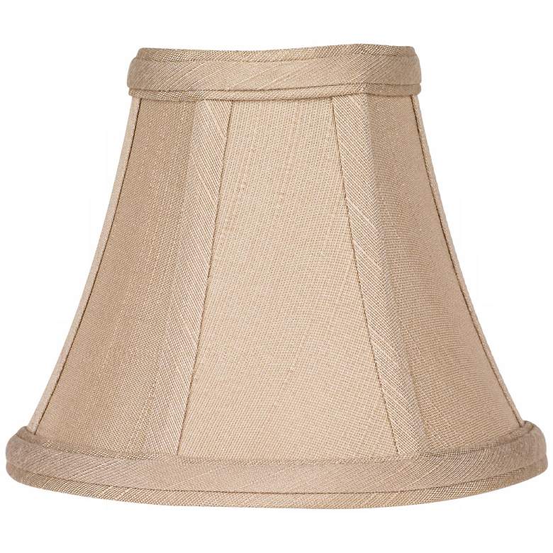 Image 1 Springcrest Mimi Taupe Fabric Lamp Shade 3x6x5 (Clip-On)