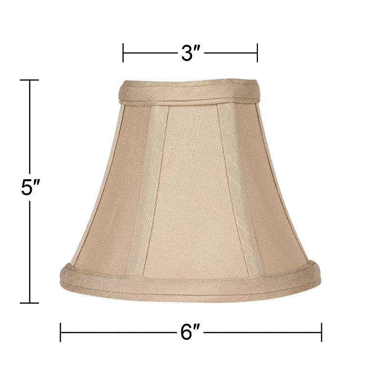 Image 5 Springcrest Mimi Taupe Fabric Lamp Shade 3x6x5 (Clip-On) more views