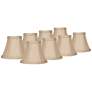 1_Springcrest Mimi Taupe Fabric Lamp Shade 3x6x5x5 (Clip-On) Set of 8