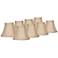 Springcrest Mimi Taupe Fabric Lamp Shade 3x6x5x5 (Clip-On) Set of 8