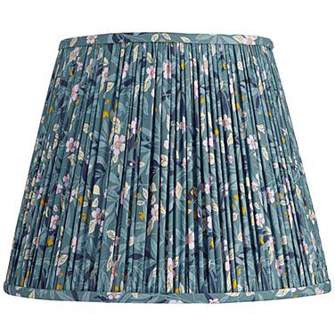 Springcrest Misha Blue Floral Pleated Lamp Shade 9x14x11