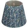 4_Springcrest Misha Blue Floral Pleated Lamp Shade 9x14x11 more views
