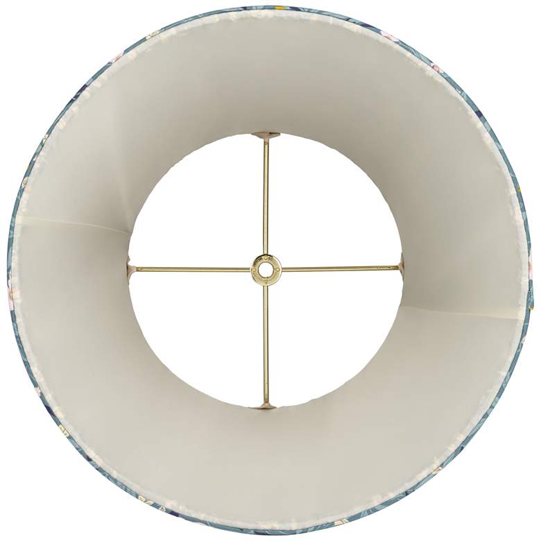 Image 5 Springcrest Misha Blue Floral Pleated Lamp Shade 9x14x11 more views
