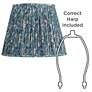 6_Springcrest Misha Blue Floral Pleated Lamp Shade 9x14x11 more views