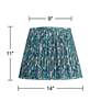 7_Springcrest Misha Blue Floral Pleated Lamp Shade 9x14x11 more views