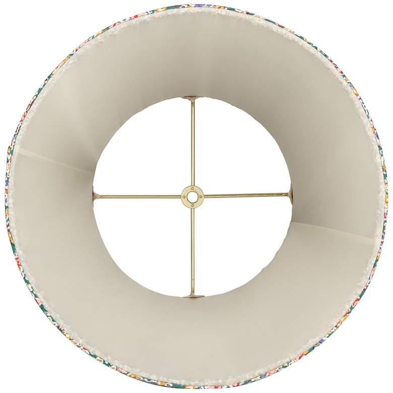 Image 5 Springcrest Misha Green Floral Pleated Lamp Shade 9x14x11 more views