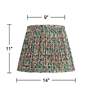 7_Springcrest Misha Green Floral Pleated Lamp Shade 9x14x11 more views