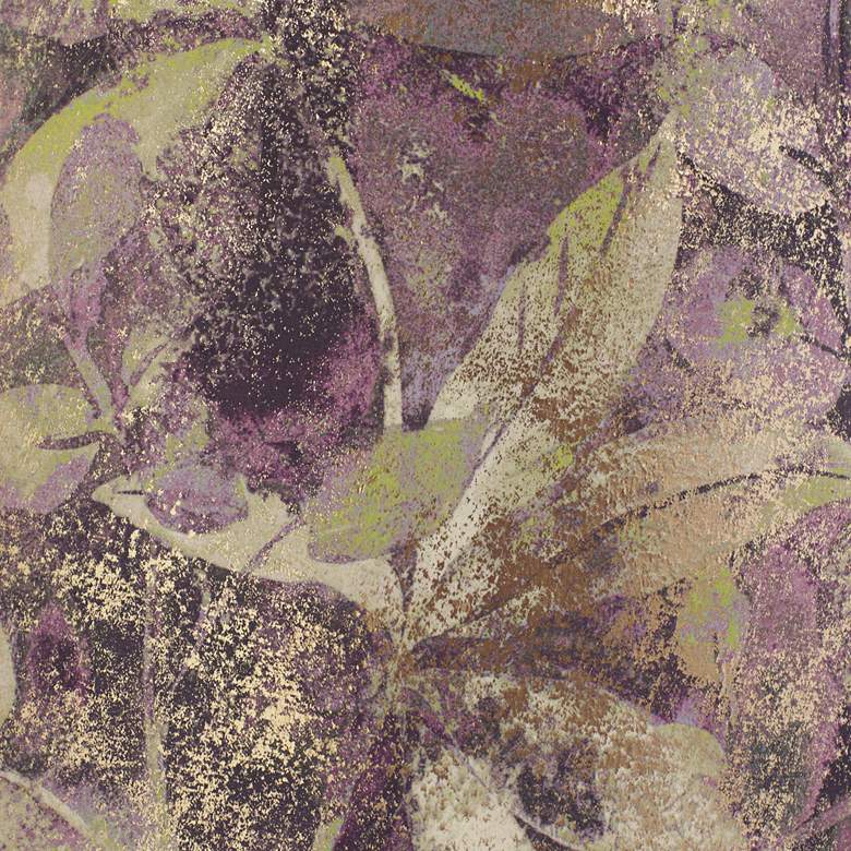 Image 2 Springcrest Mollie Botanical Purple Leaf Velvet Drum 14x15x10 1/2 (Spider) more views