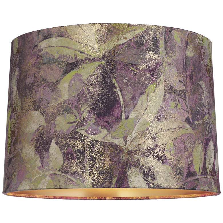 Image 3 Springcrest Mollie Botanical Purple Leaf Velvet Drum 14x15x10 1/2 (Spider) more views