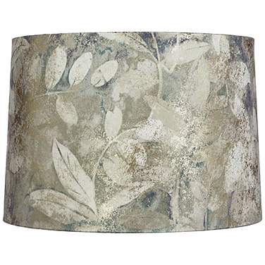 Springcrest Mollie Botanical Velvet Leaves Drum Shade 14x15x10 1/2 (Spider)