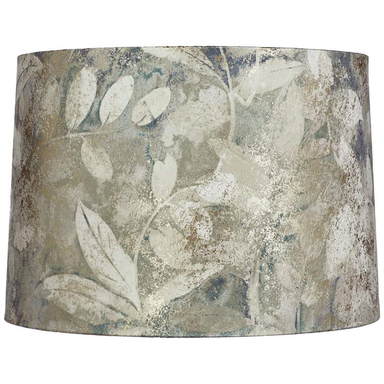Image 1 Springcrest Mollie Botanical Velvet Leaves Drum Shade 14x15x10 1/2 (Spider)