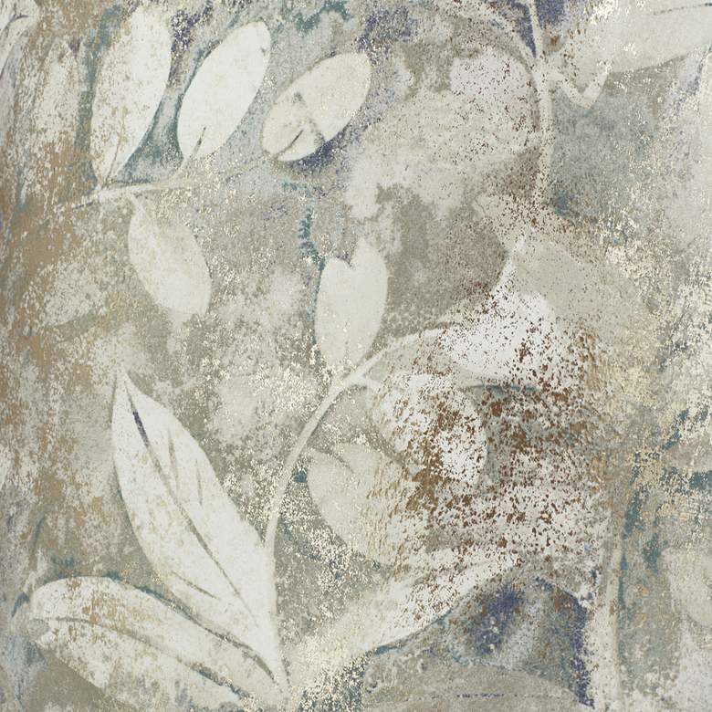 Image 2 Springcrest Mollie Botanical Velvet Leaves Drum Shade 14x15x10 1/2 (Spider) more views