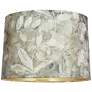 3_Springcrest Mollie Botanical Velvet Leaves Drum Shade 14x15x10 1/2 (Spider) more views