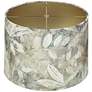 4_Springcrest Mollie Botanical Velvet Leaves Drum Shade 14x15x10 1/2 (Spider) more views