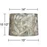7_Springcrest Mollie Botanical Velvet Leaves Drum Shade 14x15x10 1/2 (Spider) more views