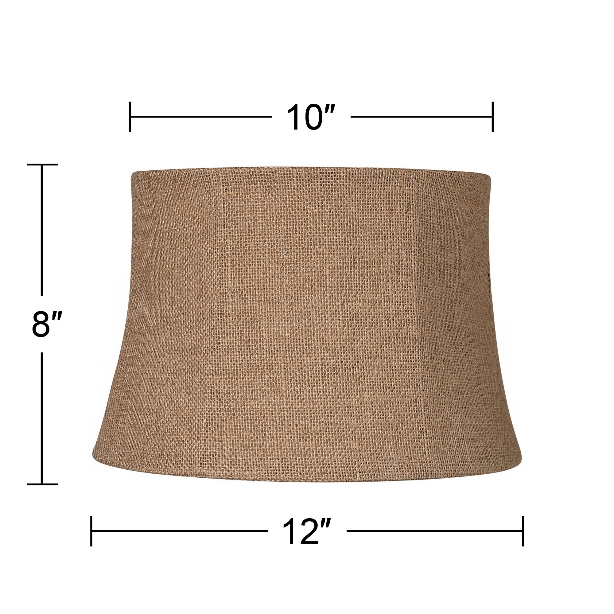Springcrest Morel Natural Burlap Drum Lamp Shade 10x12x8 (Spider)