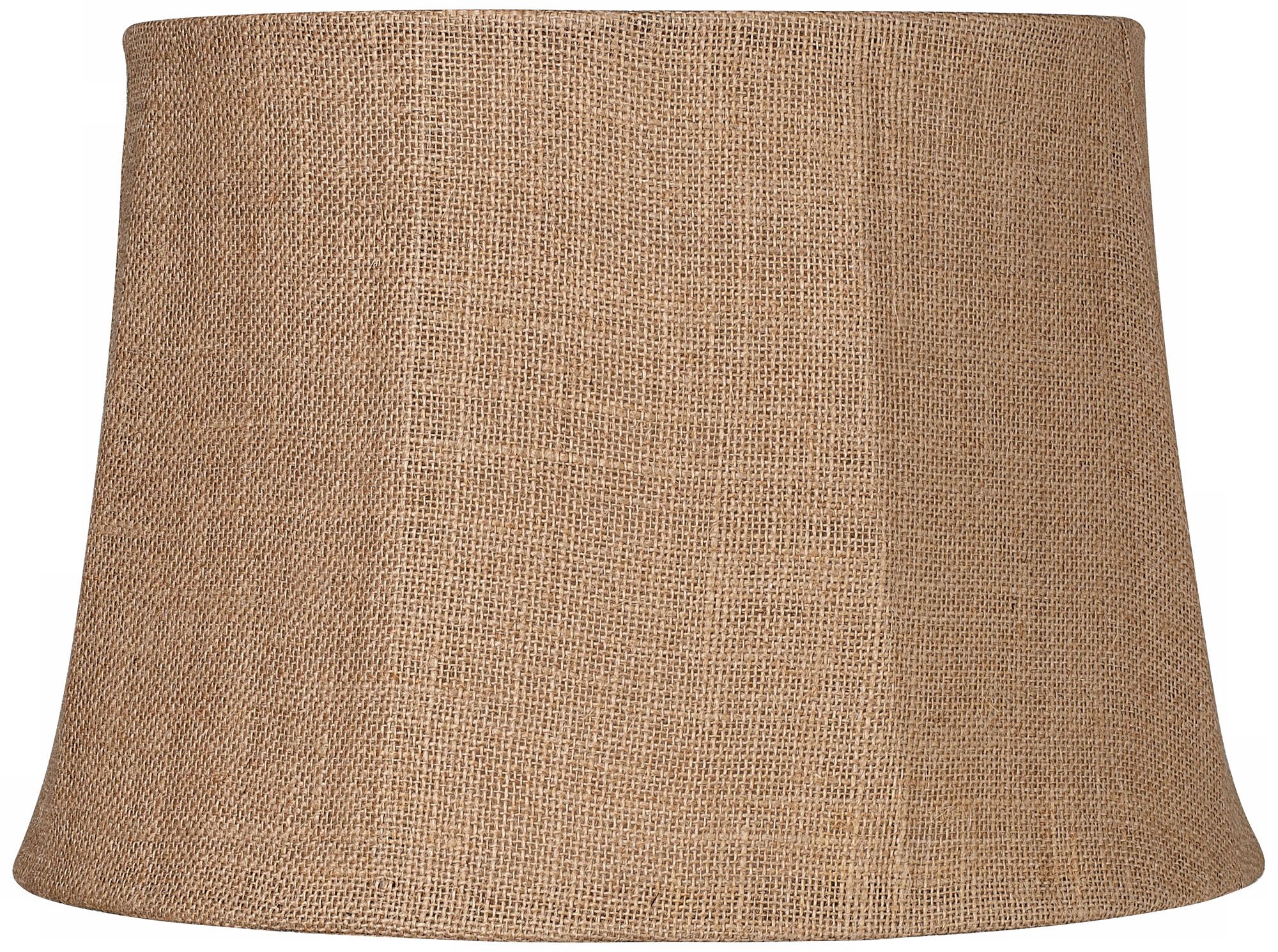 Springcrest Morel Natural Burlap Large Drum Lamp Shade 13x16x11 (Spider)