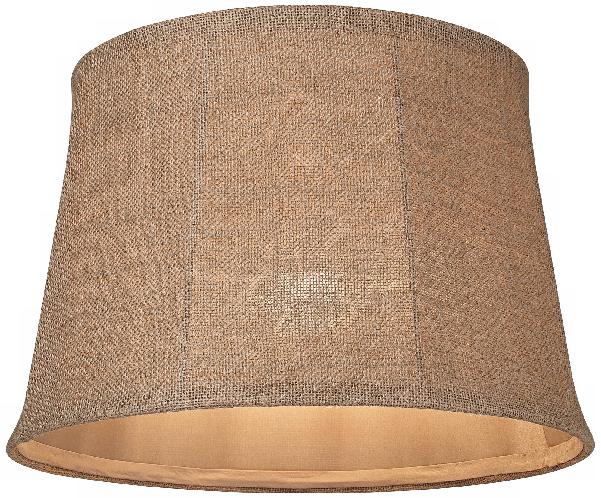 Image 2 Springcrest Morel Natural Burlap Large Drum Lamp Shade 13x16x11 (Spider) more views